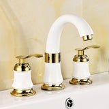 Luxury Rotatable Widespread Sink Faucet Circular Lever Handle Faucet with Water Hose Clearhalo 'Bathroom Remodel & Bathroom Fixtures' 'Bathroom Sink Faucets' 'Bathroom Sinks & Faucet Components' 'bathroom_sink_faucets' 'Home Improvement' 'home_improvement' 'home_improvement_bathroom_sink_faucets' 1200x1200_8fe542e0-71c5-40fa-ad46-9f182c2c2458