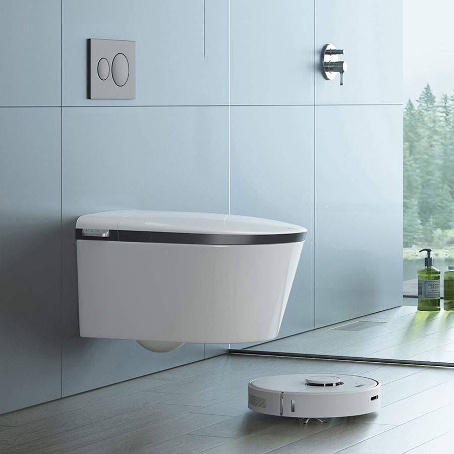 Warm Air Dryer Wall Hung Toilet Set Heated Seat Vitreous China Bidets Clearhalo 'Bathroom Remodel & Bathroom Fixtures' 'Bidets' 'Home Improvement' 'home_improvement' 'home_improvement_bidets' 'Toilets & Bidets' 1200x1200_8fe5f10e-748a-40cb-825c-0da7aec02f04