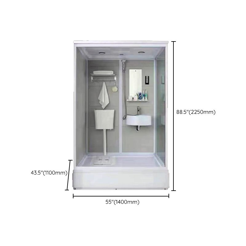 Shower Stall Faucet Shower Head Polish Rectangular Shower Stall Clearhalo 'Bathroom Remodel & Bathroom Fixtures' 'Home Improvement' 'home_improvement' 'home_improvement_shower_stalls_enclosures' 'Shower Stalls & Enclosures' 'shower_stalls_enclosures' 'Showers & Bathtubs' 1200x1200_8fed7e29-1516-410d-b409-5693b98f15b0