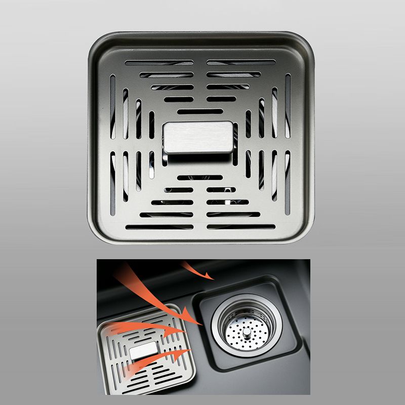 Contemporary Kitchen Sink Stainless Steel Friction Resistant Drop-In Kitchen Sink Clearhalo 'Home Improvement' 'home_improvement' 'home_improvement_kitchen_sinks' 'Kitchen Remodel & Kitchen Fixtures' 'Kitchen Sinks & Faucet Components' 'Kitchen Sinks' 'kitchen_sinks' 1200x1200_8fefbfd5-9354-4ddf-afda-59a508af6253