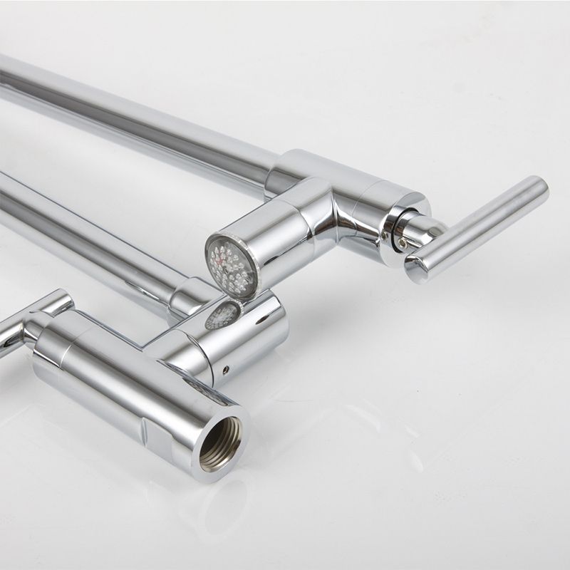 1-Handle Vanity Sink Faucet 1-Hole Foldable Wall Mounted Bathroom Faucet Clearhalo 'Bathroom Remodel & Bathroom Fixtures' 'Bathroom Sink Faucets' 'Bathroom Sinks & Faucet Components' 'bathroom_sink_faucets' 'Home Improvement' 'home_improvement' 'home_improvement_bathroom_sink_faucets' 1200x1200_8ffb0a90-1627-46eb-8d3e-b6913f7065a3