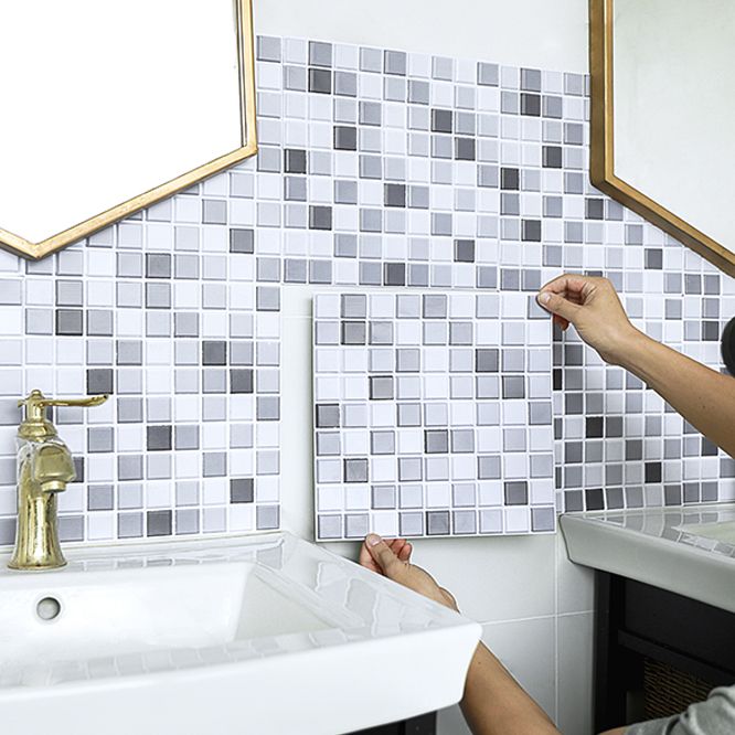 PVC Peel & Stick Mosaic Tile Square Shape Mosaic Tile Wallpaper Clearhalo 'Flooring 'Home Improvement' 'home_improvement' 'home_improvement_peel_stick_blacksplash' 'Peel & Stick Backsplash Tile' 'peel_stick_blacksplash' 'Walls & Ceilings' Walls and Ceiling' 1200x1200_90013995-fcc7-4cb4-b392-235737b561cc