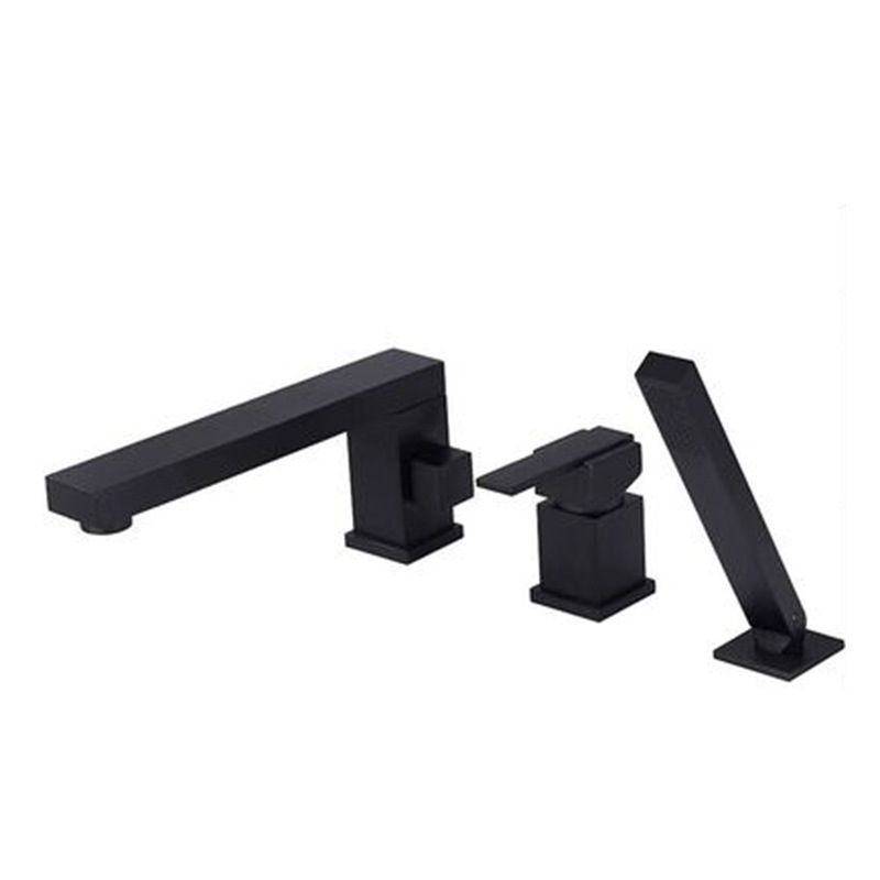 Traditional Deck Mounted Roman Tub Faucet Copper Low Arc Roman Tub Faucet Set Clearhalo 'Bathroom Remodel & Bathroom Fixtures' 'Bathtub Faucets' 'bathtub_faucets' 'Home Improvement' 'home_improvement' 'home_improvement_bathtub_faucets' 1200x1200_900af527-cbfe-48a2-8c4b-0fad0f7226f8