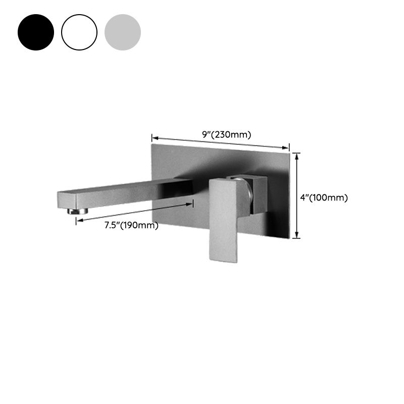 Bathroom Faucet Wall-mounted Lever Handle Multi-function Faucet Clearhalo 'Bathroom Remodel & Bathroom Fixtures' 'Bathroom Sink Faucets' 'Bathroom Sinks & Faucet Components' 'bathroom_sink_faucets' 'Home Improvement' 'home_improvement' 'home_improvement_bathroom_sink_faucets' 1200x1200_901a31b6-ff3c-47c5-bdfa-c30ec1962f61