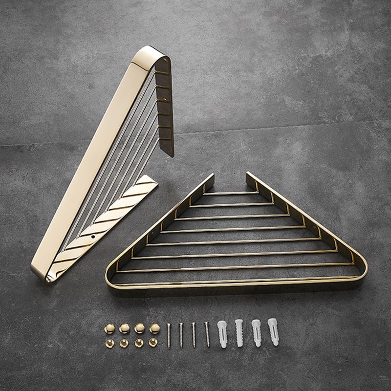 2-Piece Modern Bathroom Accessory Set, Polished Chrome/Gold, Bath Shelf Clearhalo 'Bathroom Hardware Sets' 'Bathroom Hardware' 'Bathroom Remodel & Bathroom Fixtures' 'bathroom_hardware_sets' 'Home Improvement' 'home_improvement' 'home_improvement_bathroom_hardware_sets' 1200x1200_9042d2af-63b5-4532-8a0d-6976fcc11135