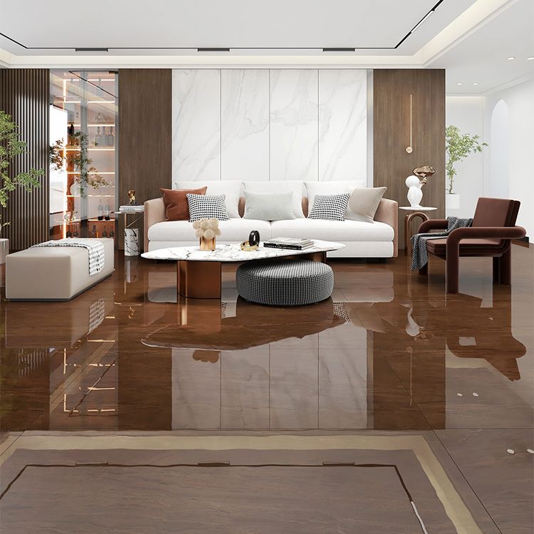 Rectangle Floor and Wall Tile Marble Printed Polished Porcelain Tile Clearhalo 'Floor Tiles & Wall Tiles' 'floor_tiles_wall_tiles' 'Flooring 'Home Improvement' 'home_improvement' 'home_improvement_floor_tiles_wall_tiles' Walls and Ceiling' 1200x1200_905a2d6d-96fe-4cdc-b4e3-376c2587a744