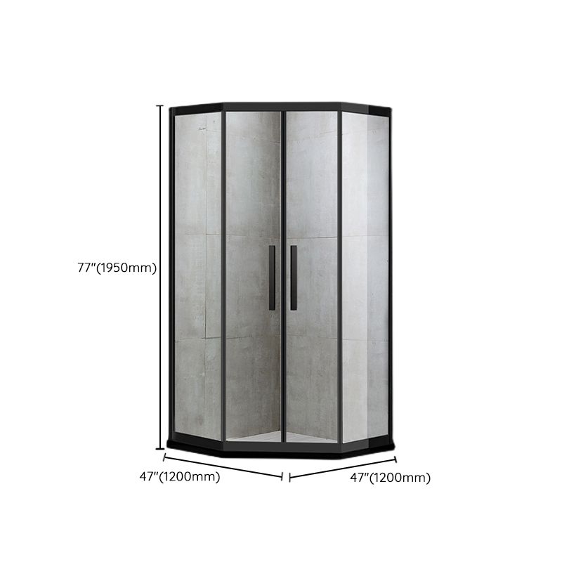 Corner Framed Shower Kit Neo-Angle Tempered Glass Shower Kit Clearhalo 'Bathroom Remodel & Bathroom Fixtures' 'Home Improvement' 'home_improvement' 'home_improvement_shower_stalls_enclosures' 'Shower Stalls & Enclosures' 'shower_stalls_enclosures' 'Showers & Bathtubs' 1200x1200_906a2c07-9e90-49fb-88bb-747766dabb2f