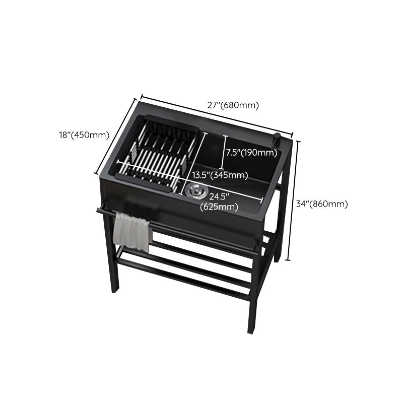 Contemporary Style Kitchen Sink Drop-In Noise-cancelling Design Kitchen Sink with Frame Clearhalo 'Home Improvement' 'home_improvement' 'home_improvement_kitchen_sinks' 'Kitchen Remodel & Kitchen Fixtures' 'Kitchen Sinks & Faucet Components' 'Kitchen Sinks' 'kitchen_sinks' 1200x1200_908b0f14-dab7-4bf5-9f21-40b6c62fffb4