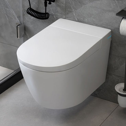 Ceramic Remote Control Included Contemporary Elongated Wall Mounted Bidet Clearhalo 'Bathroom Remodel & Bathroom Fixtures' 'Bidets' 'Home Improvement' 'home_improvement' 'home_improvement_bidets' 'Toilets & Bidets' 1200x1200_90981585-c97a-4836-b971-e202be3373e0