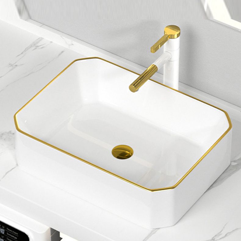Traditional Vessel Sink Rectangular Porcelain with Overflow And Drain Assembly Wash Stand Clearhalo 'Bathroom Remodel & Bathroom Fixtures' 'Bathroom Sinks & Faucet Components' 'Bathroom Sinks' 'bathroom_sink' 'Home Improvement' 'home_improvement' 'home_improvement_bathroom_sink' 1200x1200_9098ed66-d4ef-44e9-a19a-9ab88a2a79ed