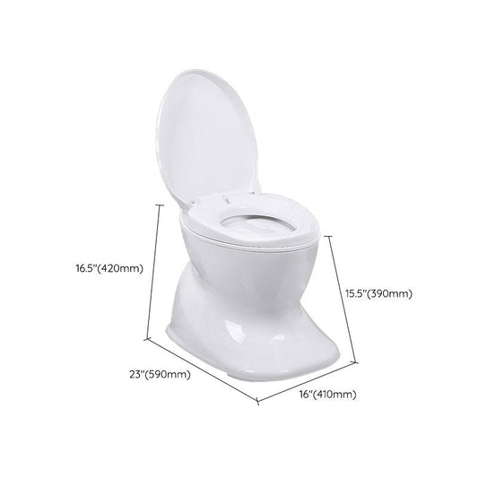 Contemporary Plastic Toilet Floor Mounted Toilet Bowl with Slow Close Seat for Bathroom Clearhalo 'Bathroom Remodel & Bathroom Fixtures' 'Home Improvement' 'home_improvement' 'home_improvement_toilets' 'Toilets & Bidets' 'Toilets' 1200x1200_909b08ab-955f-4353-af00-4fdb061a58b7