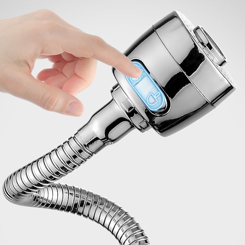 Contemporary Single Handle Kitchen Faucet Pull-down Wall-mounted Faucet in Chrome Clearhalo 'Home Improvement' 'home_improvement' 'home_improvement_kitchen_faucets' 'Kitchen Faucets' 'Kitchen Remodel & Kitchen Fixtures' 'Kitchen Sinks & Faucet Components' 'kitchen_faucets' 1200x1200_90a886a7-c039-43ce-b5a3-a283d0c3d36d