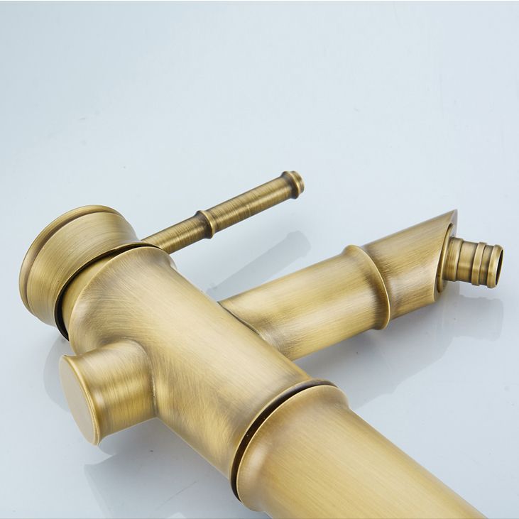 Farmhouse Vessel Sink Faucet Copper 1-Handle Low Arc Vessel Faucet for Bathroom Clearhalo 'Bathroom Remodel & Bathroom Fixtures' 'Bathroom Sink Faucets' 'Bathroom Sinks & Faucet Components' 'bathroom_sink_faucets' 'Home Improvement' 'home_improvement' 'home_improvement_bathroom_sink_faucets' 1200x1200_90ae6b45-c59f-480c-a22b-9ce336c90112