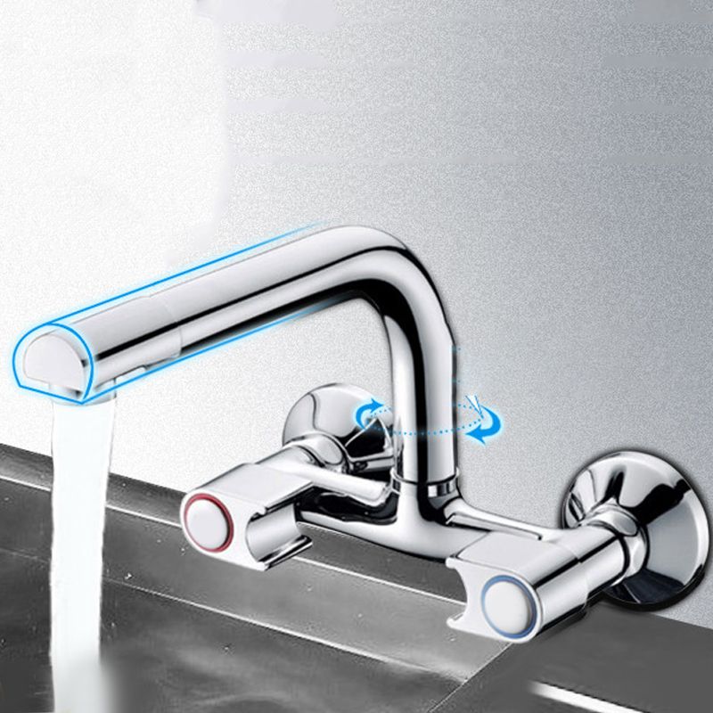 Modern Metal One Handle Wall-mounted Filler Low Profile Filler Clearhalo 'Home Improvement' 'home_improvement' 'home_improvement_kitchen_faucets' 'Kitchen Faucets' 'Kitchen Remodel & Kitchen Fixtures' 'Kitchen Sinks & Faucet Components' 'kitchen_faucets' 1200x1200_90b49468-84b2-499a-b8bb-b5712b318a22