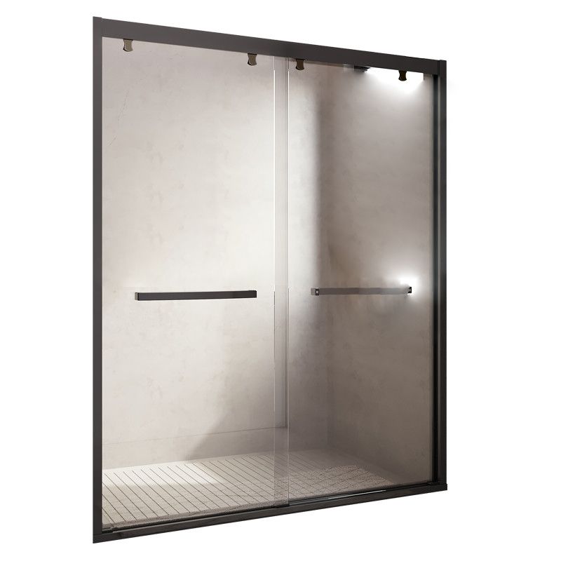 Semi Frameless Double Sliding Shower Door Tempered Glass Shower Screen Clearhalo 'Bathroom Remodel & Bathroom Fixtures' 'Home Improvement' 'home_improvement' 'home_improvement_shower_tub_doors' 'Shower and Tub Doors' 'shower_tub_doors' 'Showers & Bathtubs' 1200x1200_90bd969a-9145-4f4d-8b00-e7a39daf6957