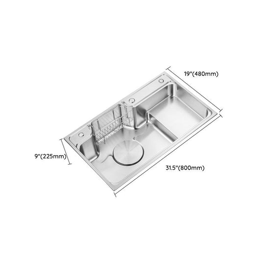 Rectangle Stainless Steel Kitchen Sink Double Basin Sink with Drain Assembly Clearhalo 'Home Improvement' 'home_improvement' 'home_improvement_kitchen_sinks' 'Kitchen Remodel & Kitchen Fixtures' 'Kitchen Sinks & Faucet Components' 'Kitchen Sinks' 'kitchen_sinks' 1200x1200_90c1509f-11d7-4eb5-98bb-b5211ba25ffc