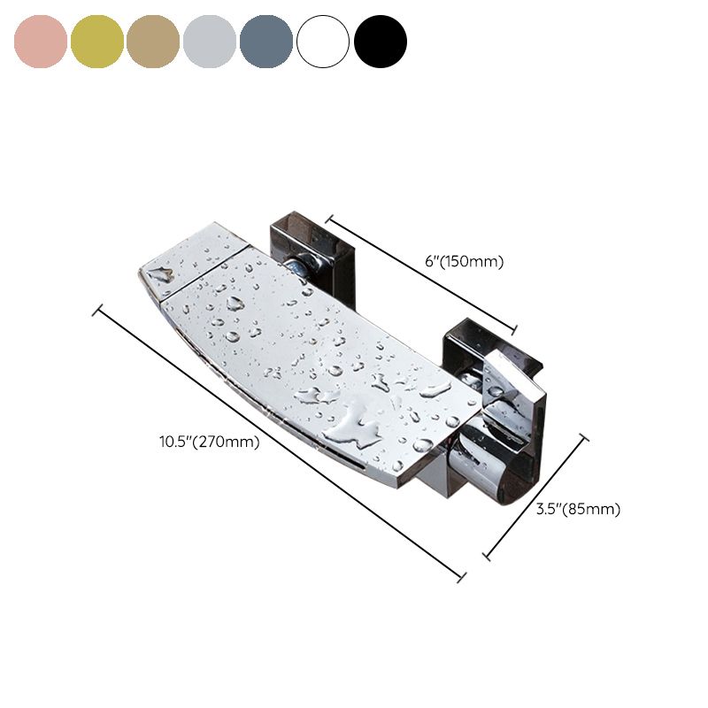 Wall Mounted Metal Freestanding Tub Filler Two Handles Freestanding Faucet Clearhalo 'Bathroom Remodel & Bathroom Fixtures' 'Bathtub Faucets' 'bathtub_faucets' 'Home Improvement' 'home_improvement' 'home_improvement_bathtub_faucets' 1200x1200_90c9c506-8ebb-45aa-ac5d-5c005252d6e9