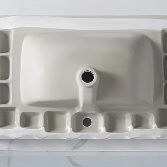 Modern Drop-in Bathroom Sink Porcelain with Overflow Basin Sink(Not Included Faucet) Clearhalo 'Bathroom Remodel & Bathroom Fixtures' 'Bathroom Sinks & Faucet Components' 'Bathroom Sinks' 'bathroom_sink' 'Home Improvement' 'home_improvement' 'home_improvement_bathroom_sink' 1200x1200_90d6acc4-1f5e-41b5-b758-37e07825c1b5