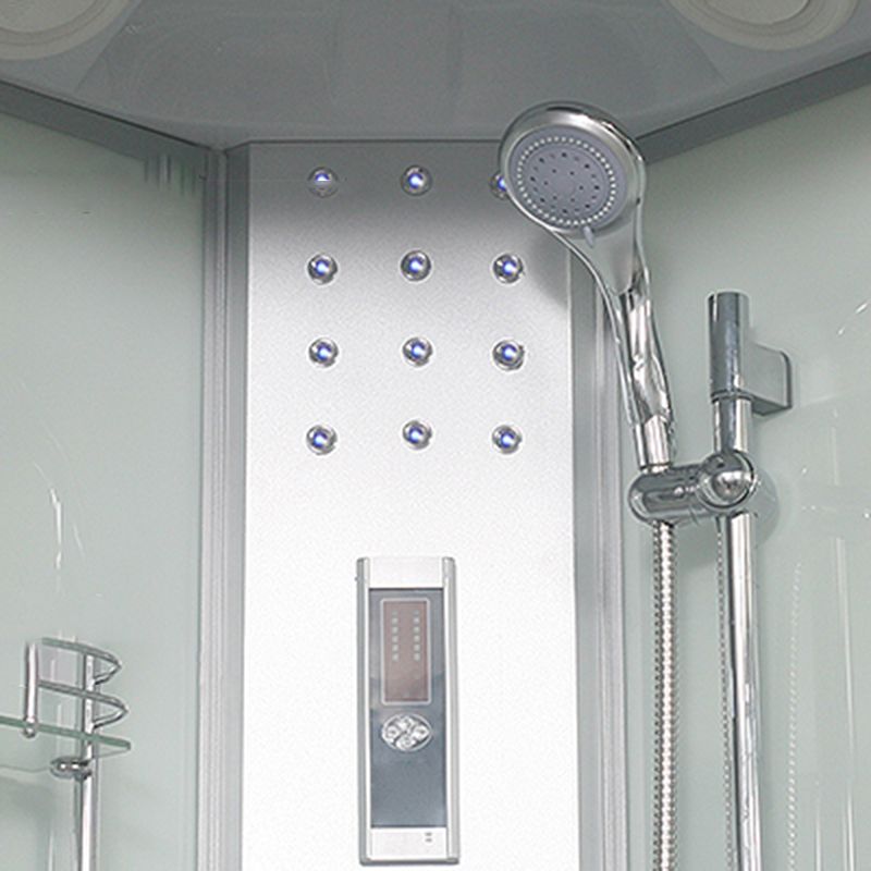 Double Sliding Shower Stall Round Shower Stall with Light and Towel Bar Clearhalo 'Bathroom Remodel & Bathroom Fixtures' 'Home Improvement' 'home_improvement' 'home_improvement_shower_stalls_enclosures' 'Shower Stalls & Enclosures' 'shower_stalls_enclosures' 'Showers & Bathtubs' 1200x1200_90ea188d-33c6-4afd-8201-b3fd9edce04c