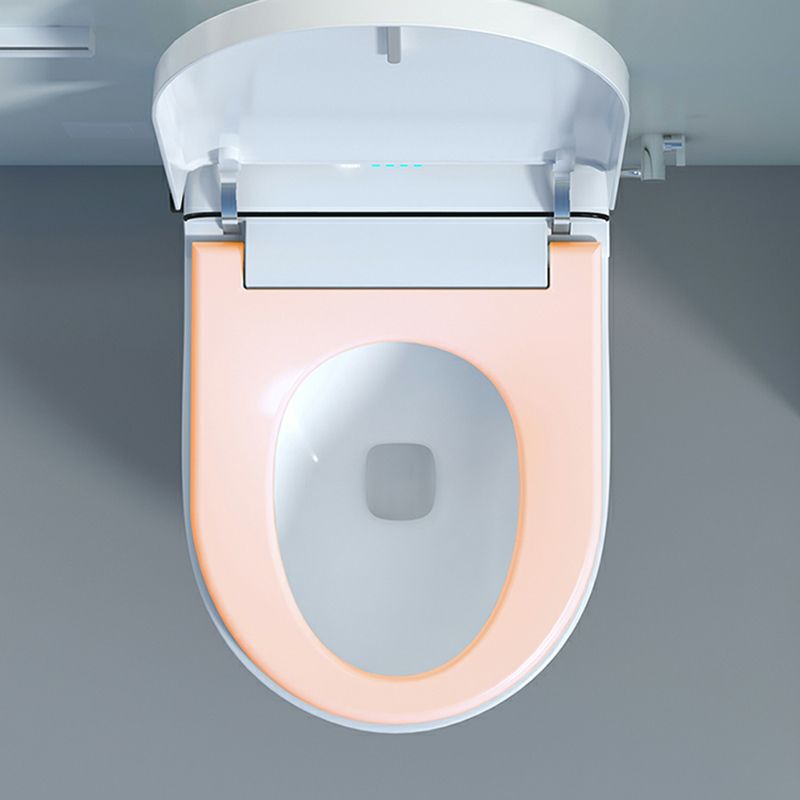 Wall Mount Bidet White Heated Seat Ceramic Rust Resistant Elongated with Dryer Clearhalo 'Bathroom Remodel & Bathroom Fixtures' 'Bidets' 'Home Improvement' 'home_improvement' 'home_improvement_bidets' 'Toilets & Bidets' 1200x1200_90ea6fc6-ebf0-49d7-82ac-f7d8807311b4