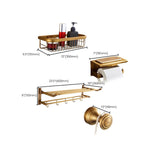 4-Piece Traditional Bathroom Accessory Set Gold Brass Bathroom Accessories Hardware Set Clearhalo 'Bathroom Hardware Sets' 'Bathroom Hardware' 'Bathroom Remodel & Bathroom Fixtures' 'bathroom_hardware_sets' 'Home Improvement' 'home_improvement' 'home_improvement_bathroom_hardware_sets' 1200x1200_90fb8eba-852a-4871-8019-fa64b2b4b9fb