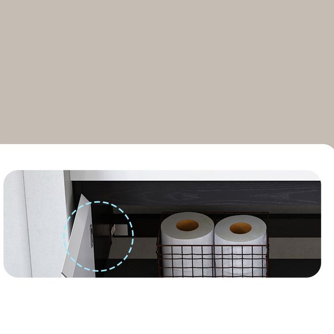 Modern Single Bathroom Vanity White Ceramic Rectangular Wall Mount Vanity Set Clearhalo 'Bathroom Remodel & Bathroom Fixtures' 'Bathroom Vanities' 'bathroom_vanities' 'Home Improvement' 'home_improvement' 'home_improvement_bathroom_vanities' 1200x1200_91047c78-a49e-4d02-89a8-9e4aacb87e27