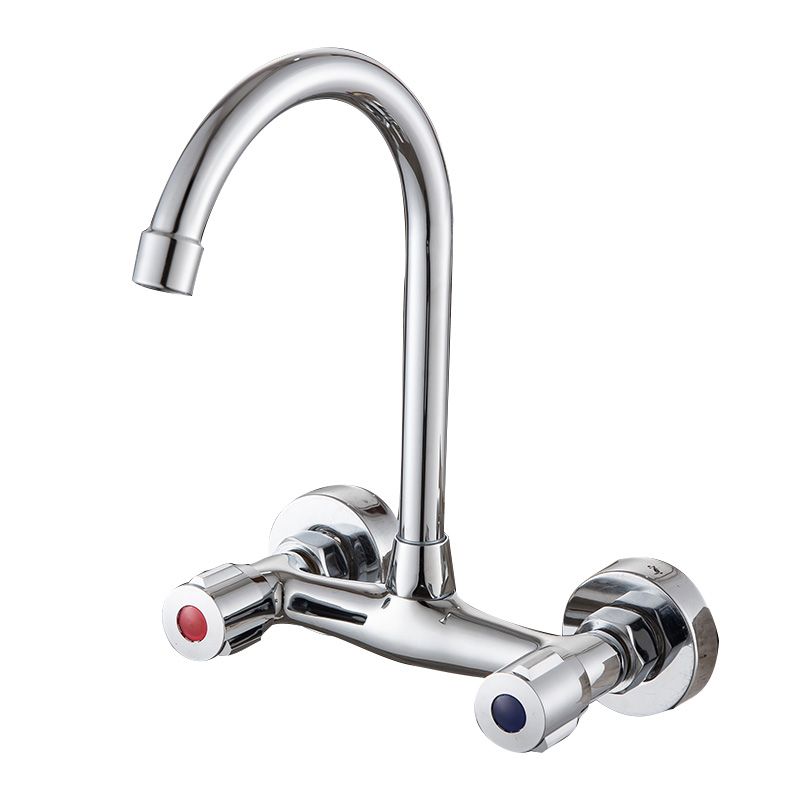 Wall Mounted Metal Tub Filler Double Knob Handles Kitchen Faucet Clearhalo 'Home Improvement' 'home_improvement' 'home_improvement_kitchen_faucets' 'Kitchen Faucets' 'Kitchen Remodel & Kitchen Fixtures' 'Kitchen Sinks & Faucet Components' 'kitchen_faucets' 1200x1200_91067596-0583-4b5d-bbc6-c0f40275a720