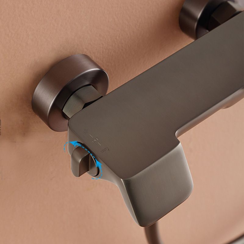 Modern Shower Set Solid Color Wall Mounted Slide Bar Included Shower Combo Clearhalo 'Bathroom Remodel & Bathroom Fixtures' 'Home Improvement' 'home_improvement' 'home_improvement_shower_faucets' 'Shower Faucets & Systems' 'shower_faucets' 'Showers & Bathtubs Plumbing' 'Showers & Bathtubs' 1200x1200_910a6589-2063-4e87-bbab-309307914bf6