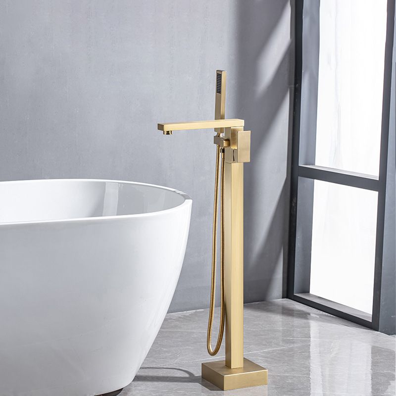 Floor Mounted Metal Freestanding Tub Filler Low Arc Freestanding Tub Filler Trim Clearhalo 'Bathroom Remodel & Bathroom Fixtures' 'Bathtub Faucets' 'bathtub_faucets' 'Home Improvement' 'home_improvement' 'home_improvement_bathtub_faucets' 1200x1200_911a72a8-5ade-4139-8405-0c76319369dd