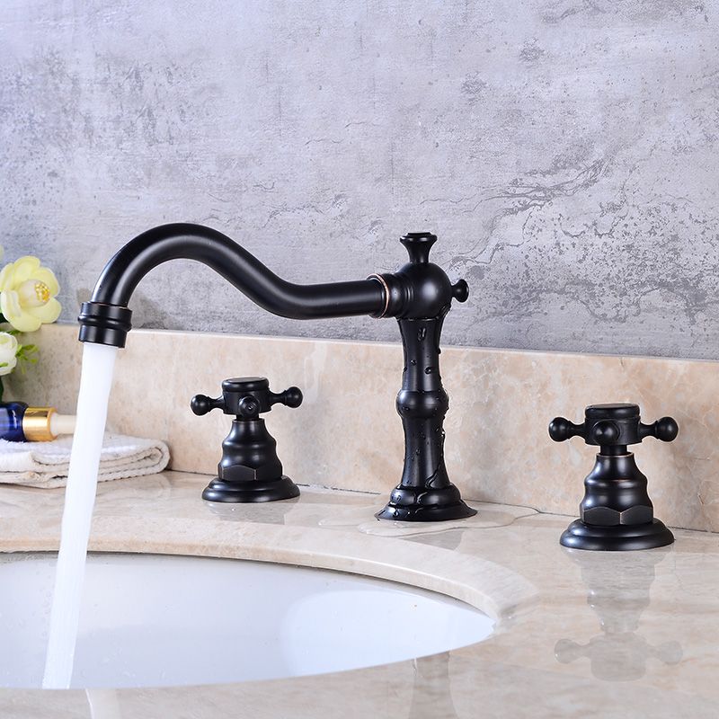 Widespread Bathroom Faucet 3 Holes Circular Vessel Sink Faucet Clearhalo 'Bathroom Remodel & Bathroom Fixtures' 'Bathroom Sink Faucets' 'Bathroom Sinks & Faucet Components' 'bathroom_sink_faucets' 'Home Improvement' 'home_improvement' 'home_improvement_bathroom_sink_faucets' 1200x1200_911ac7c8-7b9a-4999-9854-999a679f044c