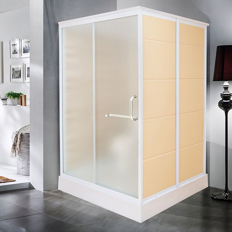 Single Sliding Shower Stall Rectangle Shower Stall with Towel Bar Clearhalo 'Bathroom Remodel & Bathroom Fixtures' 'Home Improvement' 'home_improvement' 'home_improvement_shower_stalls_enclosures' 'Shower Stalls & Enclosures' 'shower_stalls_enclosures' 'Showers & Bathtubs' 1200x1200_91302d52-49eb-4686-a562-89713f4e9bf1