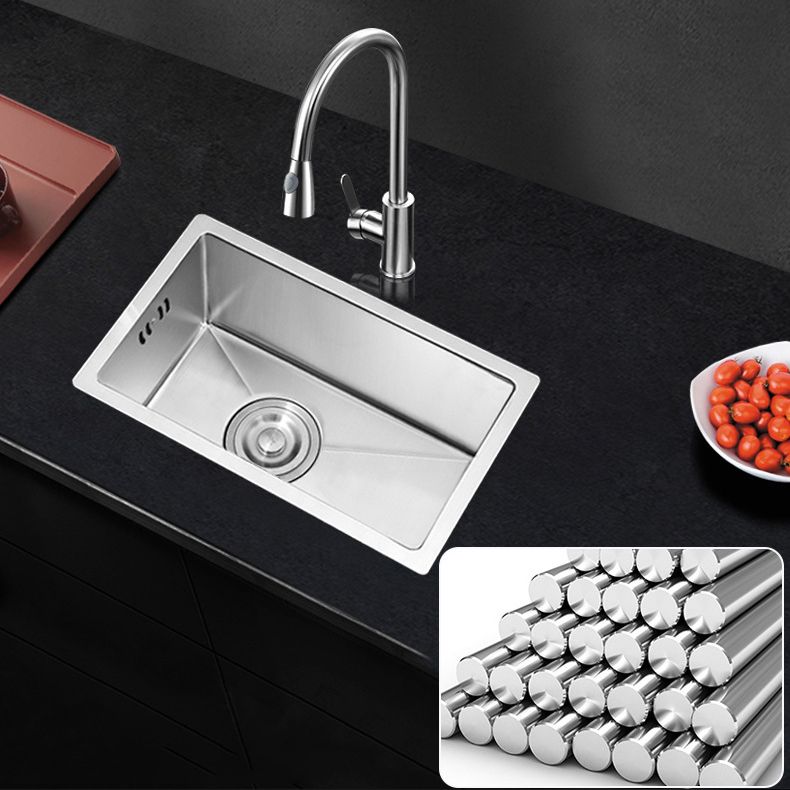 Single Bowl Kitchen Sink Stainless Steel Kitchen Sink with Rectangle Shape Clearhalo 'Home Improvement' 'home_improvement' 'home_improvement_kitchen_sinks' 'Kitchen Remodel & Kitchen Fixtures' 'Kitchen Sinks & Faucet Components' 'Kitchen Sinks' 'kitchen_sinks' 1200x1200_91333d2f-3465-4326-a55e-a816b4fa325e