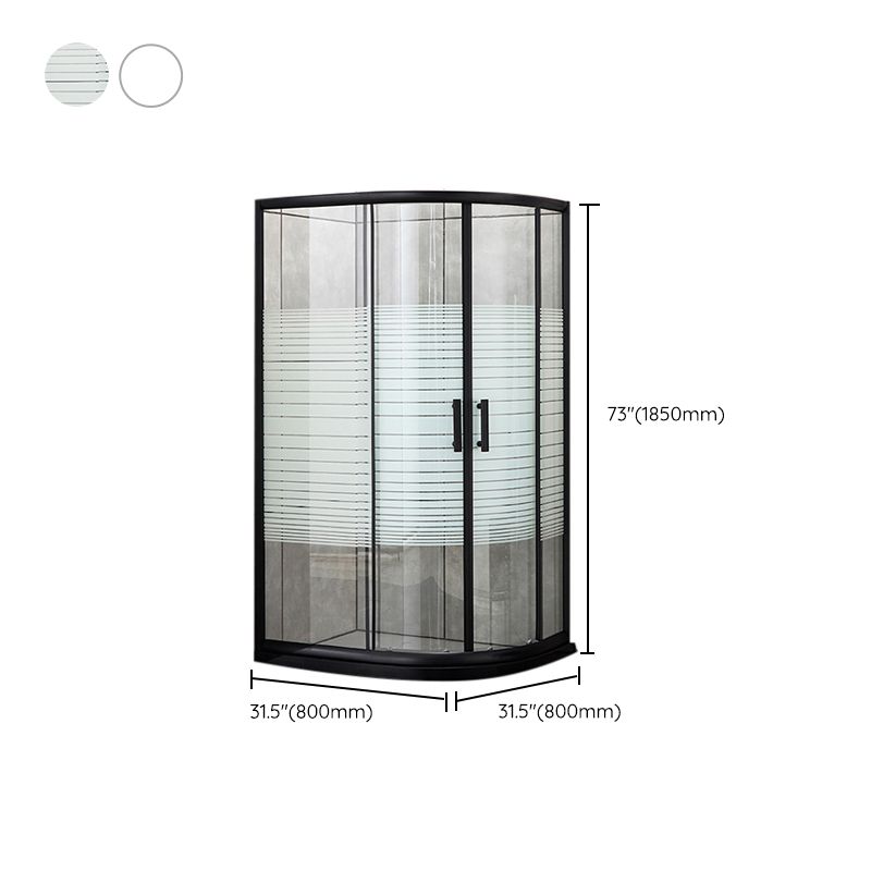 Contemporary Shower Stall Semicircle Metal Framed Shower Stall Clearhalo 'Bathroom Remodel & Bathroom Fixtures' 'Home Improvement' 'home_improvement' 'home_improvement_shower_stalls_enclosures' 'Shower Stalls & Enclosures' 'shower_stalls_enclosures' 'Showers & Bathtubs' 1200x1200_9147cefd-8fa4-4b28-aa2b-2715c0527006