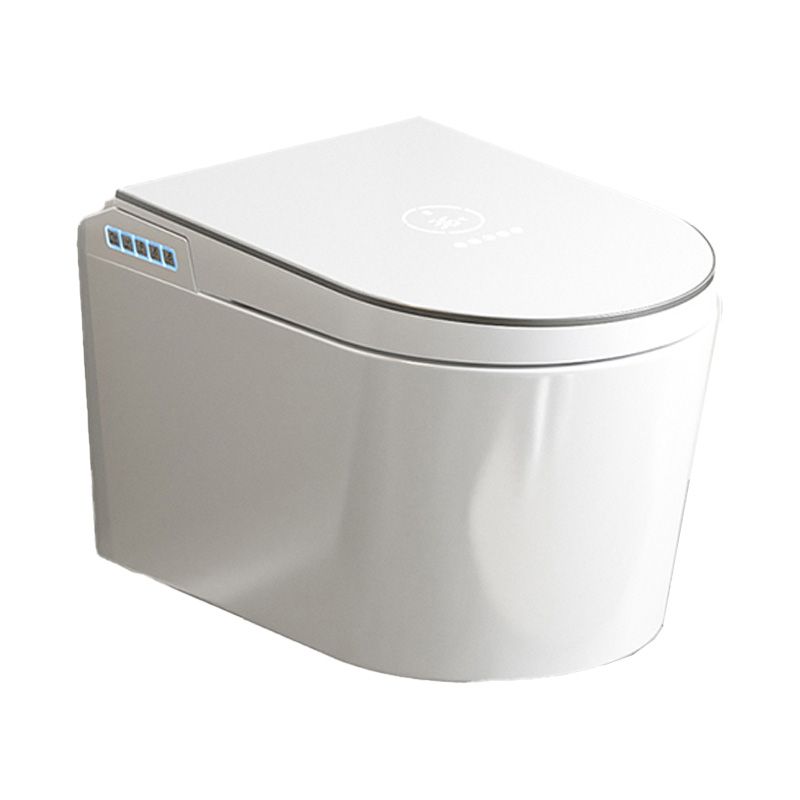 White Smart Bidet Ceramic Elongated Wall Mount with Soft Close Heated Seat Clearhalo 'Bathroom Remodel & Bathroom Fixtures' 'Bidets' 'Home Improvement' 'home_improvement' 'home_improvement_bidets' 'Toilets & Bidets' 1200x1200_914b638d-80bf-4496-bdee-8daee9d600cd