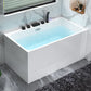 Back to Wall Soaking Bathtub Modern Rectangular Antique Finish Bathtub Clearhalo 'Bathroom Remodel & Bathroom Fixtures' 'Bathtubs' 'Home Improvement' 'home_improvement' 'home_improvement_bathtubs' 'Showers & Bathtubs' 1200x1200_9164ea95-e032-454b-a577-c523c5bdff08