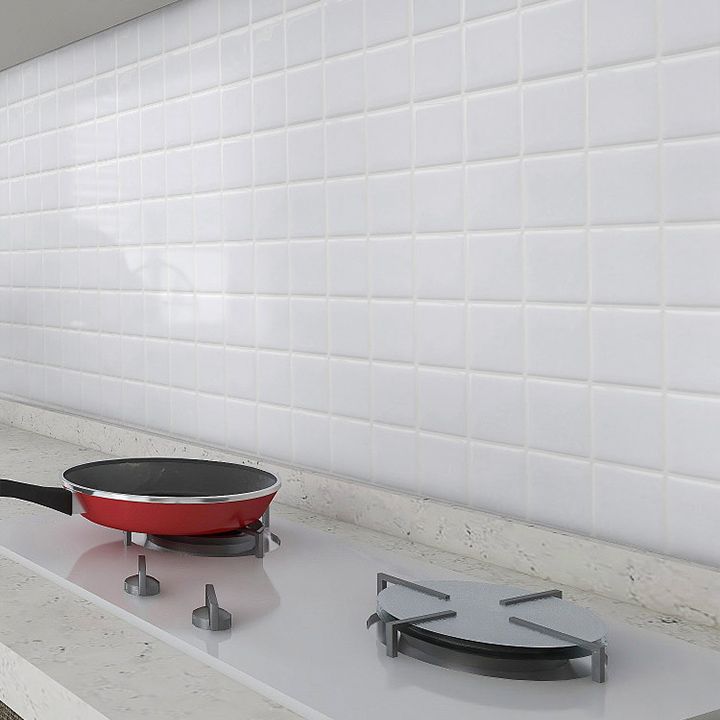 White Mosaic Peel & Stick Tile Water-resistant Kitchen Backsplash Wallpaper Clearhalo 'Flooring 'Home Improvement' 'home_improvement' 'home_improvement_peel_stick_blacksplash' 'Peel & Stick Backsplash Tile' 'peel_stick_blacksplash' 'Walls & Ceilings' Walls and Ceiling' 1200x1200_9167ec61-4e48-4ebc-8752-91d6c2d5cf4a