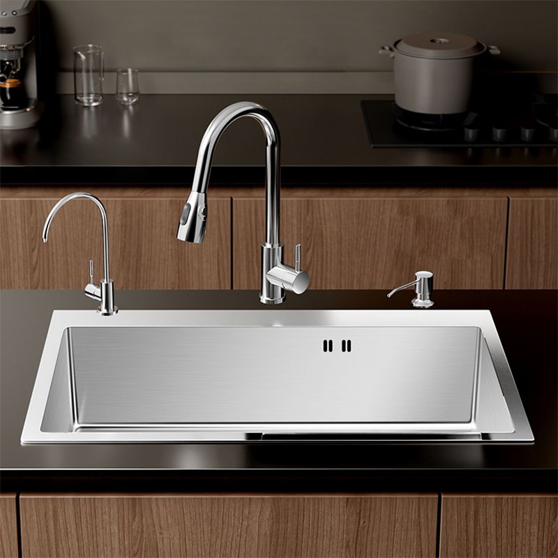 Classic Style Kitchen Sink Set Stainless Steel Corrosion Resistant Kitchen Sink Set Clearhalo 'Home Improvement' 'home_improvement' 'home_improvement_kitchen_sinks' 'Kitchen Remodel & Kitchen Fixtures' 'Kitchen Sinks & Faucet Components' 'Kitchen Sinks' 'kitchen_sinks' 1200x1200_919bb05f-4a4c-41c5-9e4c-17b5f01303e2