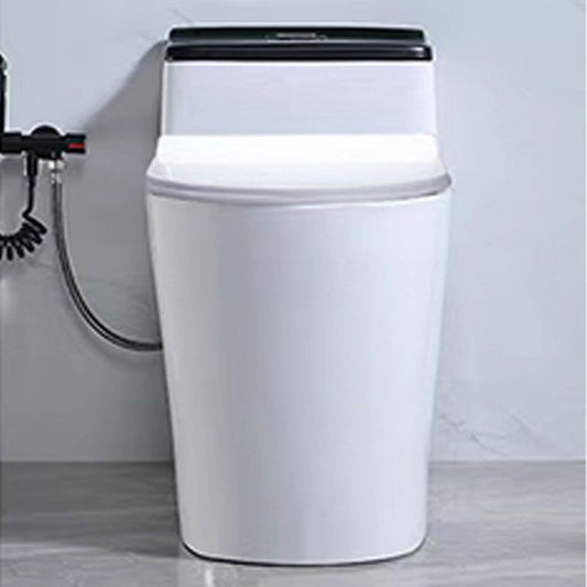 Floor Mount Toilet Black and White Toilet with Siphon Jet Water-saving Function Clearhalo 'Bathroom Remodel & Bathroom Fixtures' 'Home Improvement' 'home_improvement' 'home_improvement_toilets' 'Toilets & Bidets' 'Toilets' 1200x1200_91a4f84d-38f4-424f-9cf1-e632ad4aa1c3