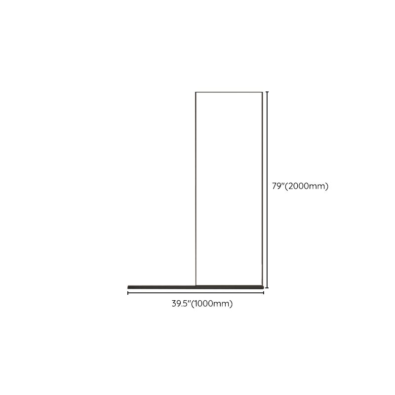 Black Full Frame Fixed Shower Screen Tempered Glass Shower Door Clearhalo 'Bathroom Remodel & Bathroom Fixtures' 'Home Improvement' 'home_improvement' 'home_improvement_shower_tub_doors' 'Shower and Tub Doors' 'shower_tub_doors' 'Showers & Bathtubs' 1200x1200_91a6220c-b3f3-4371-a470-58fc0e27f81d