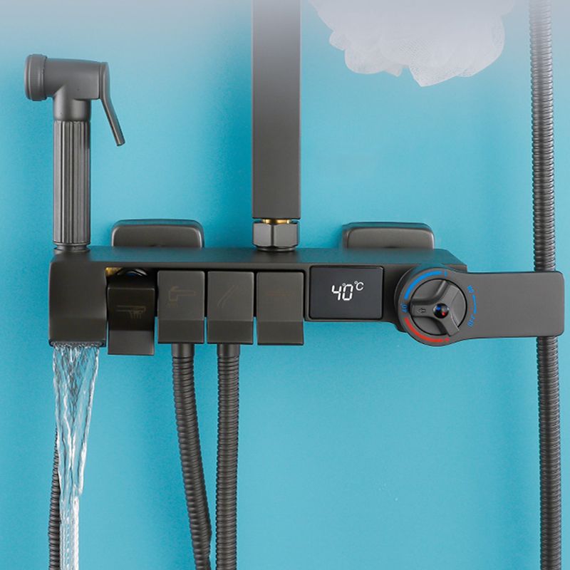 Modern Style Shower System Wall Mounted Spot Resist Handle Lever Shower System Clearhalo 'Bathroom Remodel & Bathroom Fixtures' 'Home Improvement' 'home_improvement' 'home_improvement_shower_faucets' 'Shower Faucets & Systems' 'shower_faucets' 'Showers & Bathtubs Plumbing' 'Showers & Bathtubs' 1200x1200_91b878b5-efec-44a4-ad19-191fcb8c35ce