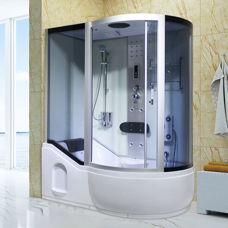 Tempered Glass Shower Stall Corner Shower Stall with Towel Bar Clearhalo 'Bathroom Remodel & Bathroom Fixtures' 'Home Improvement' 'home_improvement' 'home_improvement_shower_stalls_enclosures' 'Shower Stalls & Enclosures' 'shower_stalls_enclosures' 'Showers & Bathtubs' 1200x1200_91decc3a-991a-46f1-98e8-4d1e7e765cf0
