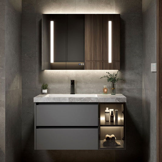 Mirror Included Wall Mount Bathroom Vanity Set with Sink Faucet Clearhalo 'Bathroom Remodel & Bathroom Fixtures' 'Bathroom Vanities' 'bathroom_vanities' 'Home Improvement' 'home_improvement' 'home_improvement_bathroom_vanities' 1200x1200_91f4f3c2-90fb-411f-9e64-2e90e9842446