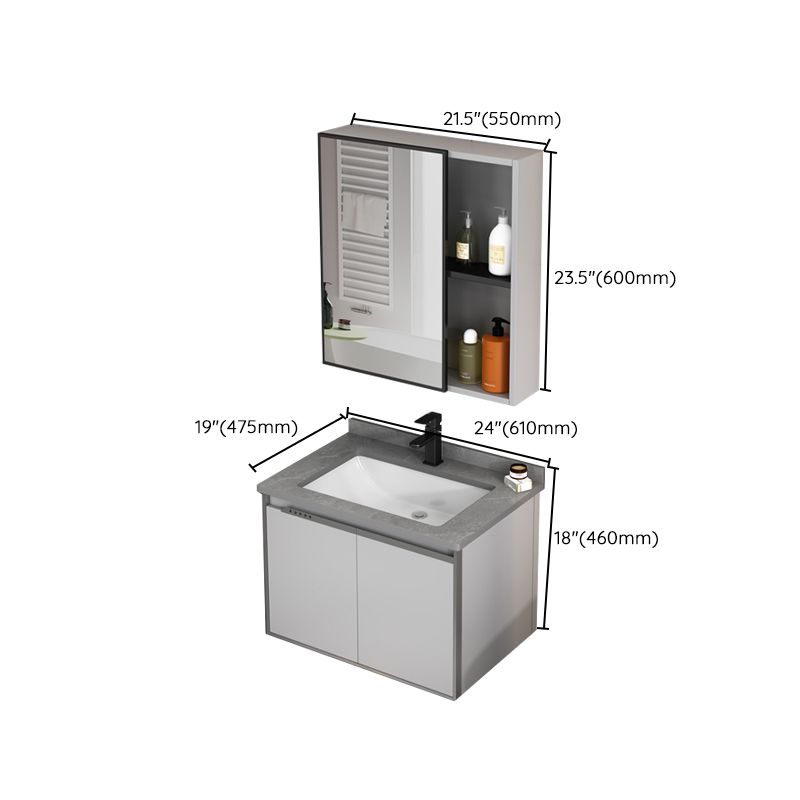 Wall Mount Bathroom Vanity Modern Faucet Included Bathroom Vanity Set Clearhalo 'Bathroom Remodel & Bathroom Fixtures' 'Bathroom Vanities' 'bathroom_vanities' 'Home Improvement' 'home_improvement' 'home_improvement_bathroom_vanities' 1200x1200_92007f88-2648-438c-9ca8-e34beeb5f182