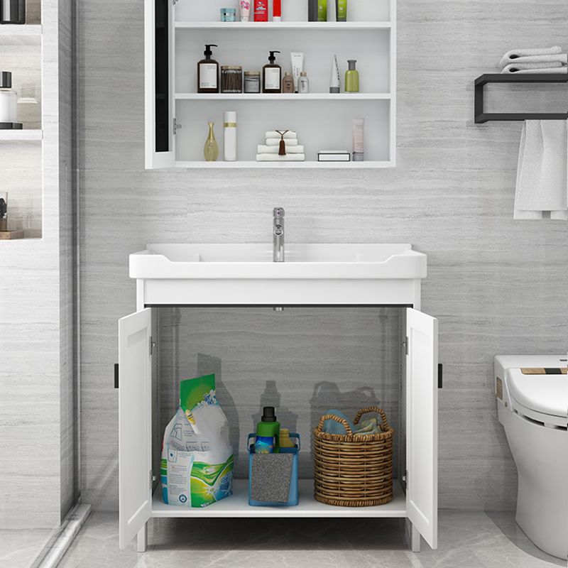 Modern Bathroom Sink Vanity Freestanding Single-Sink Bathroom Vanity Set Clearhalo 'Bathroom Remodel & Bathroom Fixtures' 'Bathroom Vanities' 'bathroom_vanities' 'Home Improvement' 'home_improvement' 'home_improvement_bathroom_vanities' 1200x1200_9203823e-32e4-4544-a58f-23f3f40b399d