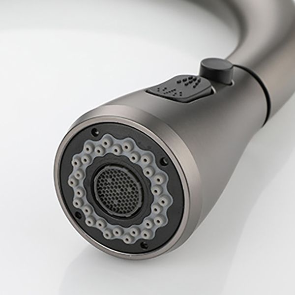 Modern Style Retractable Kitchen Faucet Stainless Steel Single Handle Kitchen Faucet Clearhalo 'Home Improvement' 'home_improvement' 'home_improvement_kitchen_faucets' 'Kitchen Faucets' 'Kitchen Remodel & Kitchen Fixtures' 'Kitchen Sinks & Faucet Components' 'kitchen_faucets' 1200x1200_92069d80-cf98-4dfc-bd2a-49d4f6b2331c