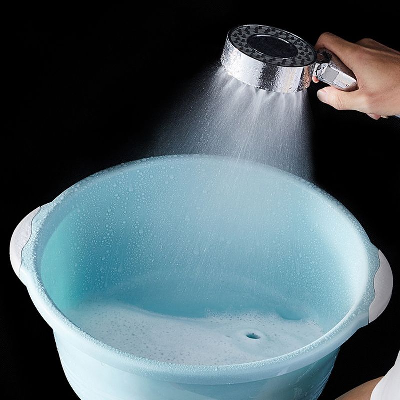 Contemporary Wall Mounted Shower Head Combo Chrome Round Hand Shower Clearhalo 'Bathroom Remodel & Bathroom Fixtures' 'Home Improvement' 'home_improvement' 'home_improvement_shower_heads' 'Shower Heads' 'shower_heads' 'Showers & Bathtubs Plumbing' 'Showers & Bathtubs' 1200x1200_9211b034-e2f7-4bc9-af8f-309302795391