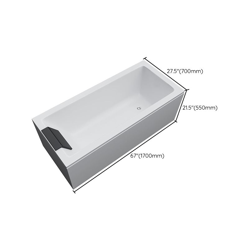 Modern Stand Alone Bathtub Acrylic Soaking White Rectangular Bath Clearhalo 'Bathroom Remodel & Bathroom Fixtures' 'Bathtubs' 'Home Improvement' 'home_improvement' 'home_improvement_bathtubs' 'Showers & Bathtubs' 1200x1200_921b7d12-1b45-4a39-a73e-36f79d015ba7