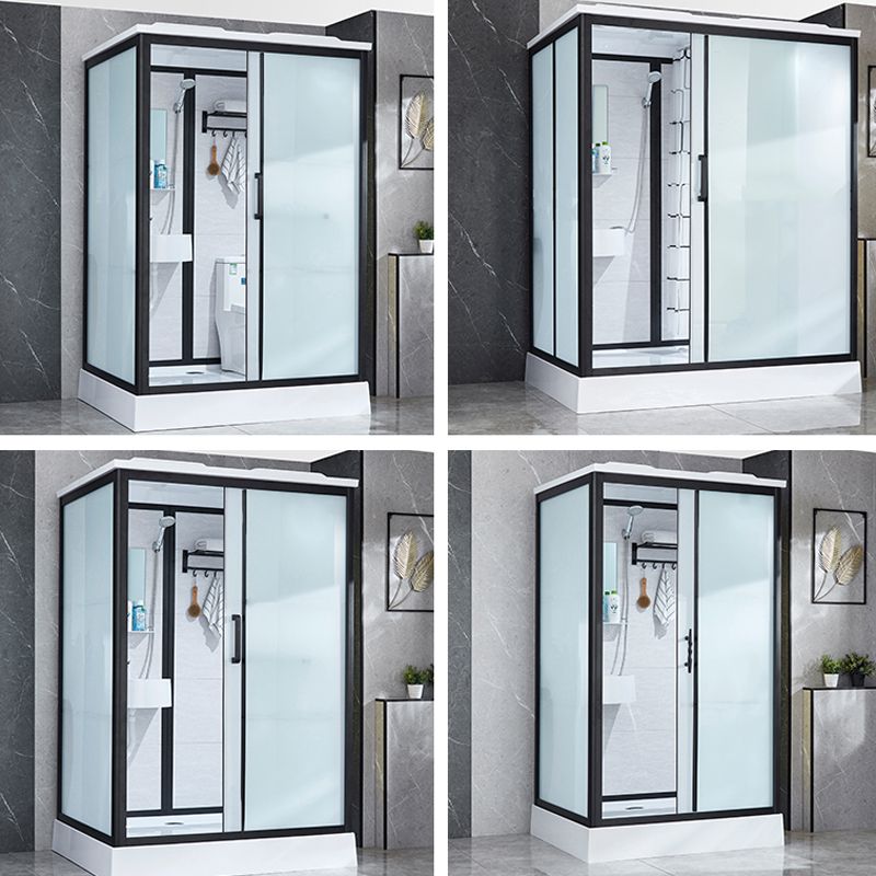 Framed Corner Shower Enclosure Single Sliding Shower Enclosure Clearhalo 'Bathroom Remodel & Bathroom Fixtures' 'Home Improvement' 'home_improvement' 'home_improvement_shower_stalls_enclosures' 'Shower Stalls & Enclosures' 'shower_stalls_enclosures' 'Showers & Bathtubs' 1200x1200_92261c28-a15e-44fc-87ec-f214a738b15f