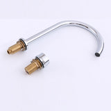 Modern Widespread Sink Faucet Knob Handle Gooseneck Arc Solid Brass Faucet Clearhalo 'bathroom_sink_faucets' 'Conjuntos de Torneiras de Lavatório e Banheiro' 'home_improvement' 'home_improvement_bathroom_sink_faucets' 'Mobiliário Doméstico' 'Página inicial' 'Renovação e equipamento de casa de banho' 'Torneira para lavatório de banheiro' 1200x1200_92281343-f3f0-4fdc-a400-ac0391b95aa3