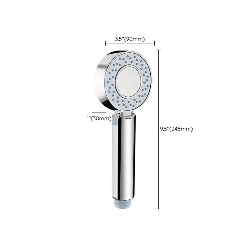 Contemporary Wall Mounted Shower Head Combo Chrome Round Hand Shower Clearhalo 'Bathroom Remodel & Bathroom Fixtures' 'Home Improvement' 'home_improvement' 'home_improvement_shower_heads' 'Shower Heads' 'shower_heads' 'Showers & Bathtubs Plumbing' 'Showers & Bathtubs' 1200x1200_922b03f1-cde5-4689-bf4a-8fa405786db5